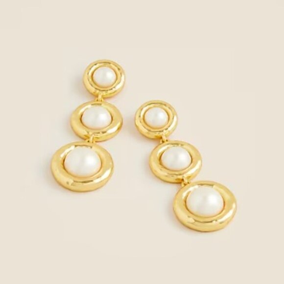 J.Crew Inset Pearl Tiered Earrings - Picture 4 of 7